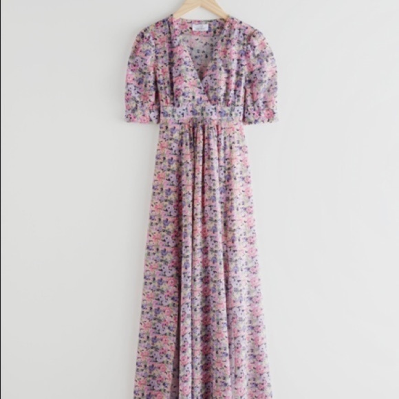 & Other Stories Dresses & Skirts - Paris Atelier & OTHER STORIES Floral Printed Short Sleeved Maxi Dress SIZE US 6
